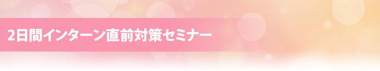 2日間インターン直前対策セミナー